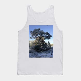 Tree in a snowy landscape Tank Top